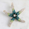 Ombre Jeweled Starfish Brooch with Pendant Converter