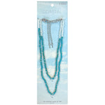Moonstone and Apatite Glass Two Tone Necklaces 2pc Set