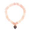Rose Quartz Bracelet with Fairy Tale Heart Charm