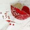 Red & Gold Valentine Kiss Bead Box