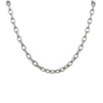 Silver Oval Cable 24" Necklace Chain