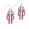 American Flag Flip-Flop Earrings