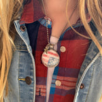 American Flag Shaker Pendant with Charms