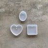 Square Oval Heart Silicone Molds 3pc