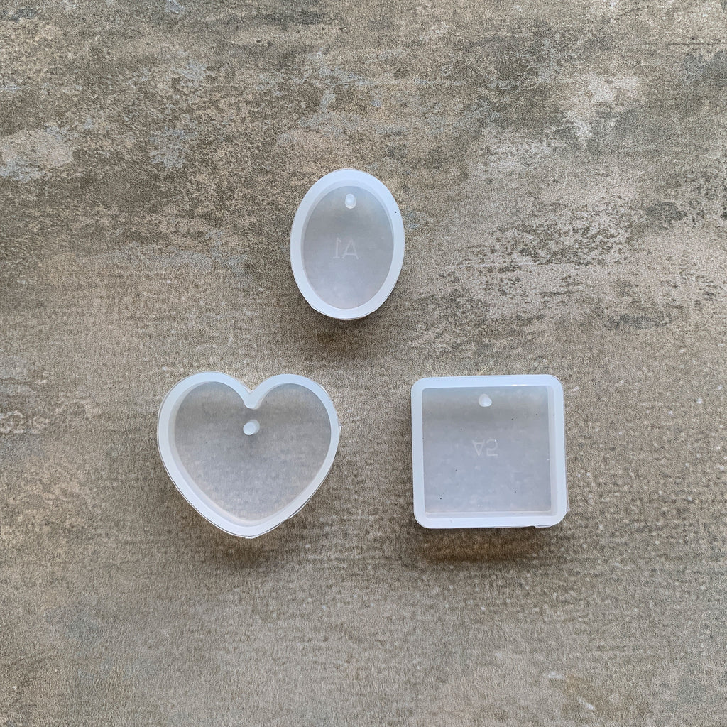 Square Oval Heart Silicone Molds 3pc