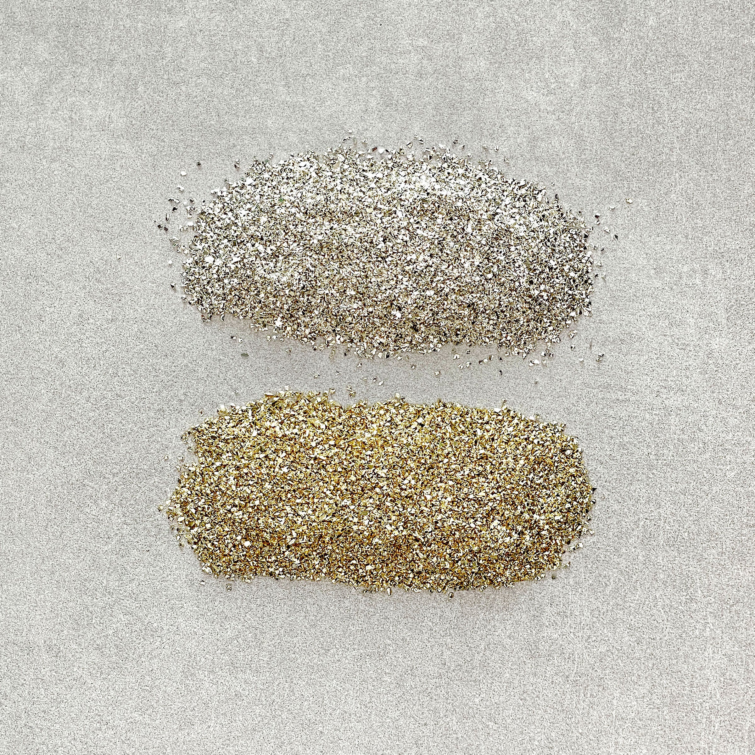 Gold metallic crushed glass for crafts- 8oz
