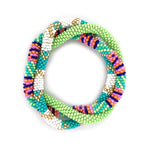 Green Seed Bead Bracelet Combo 3pc
