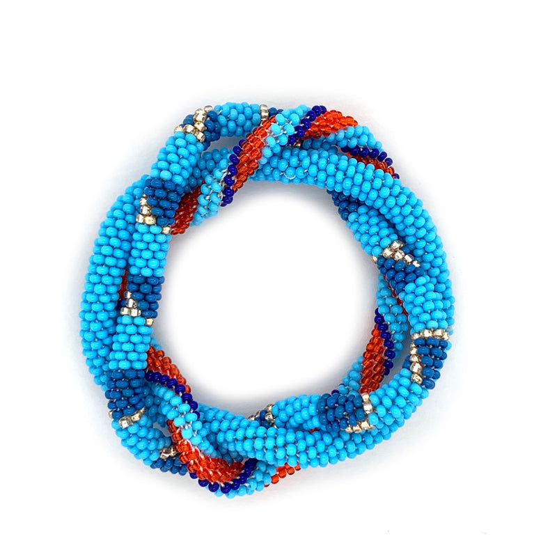 Bright Seed Bead Bracelet Combo 3pc
