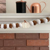 Brown & White Poms with Pumpkin Beads Garland 6ft