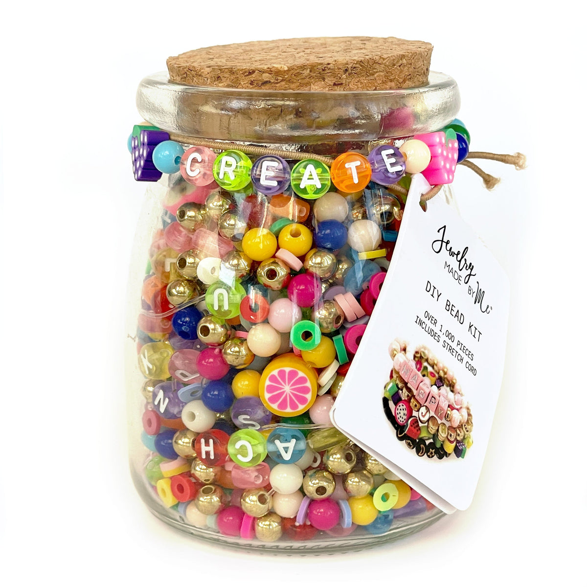 Colorful CREATE Jar DIY Bead Kit