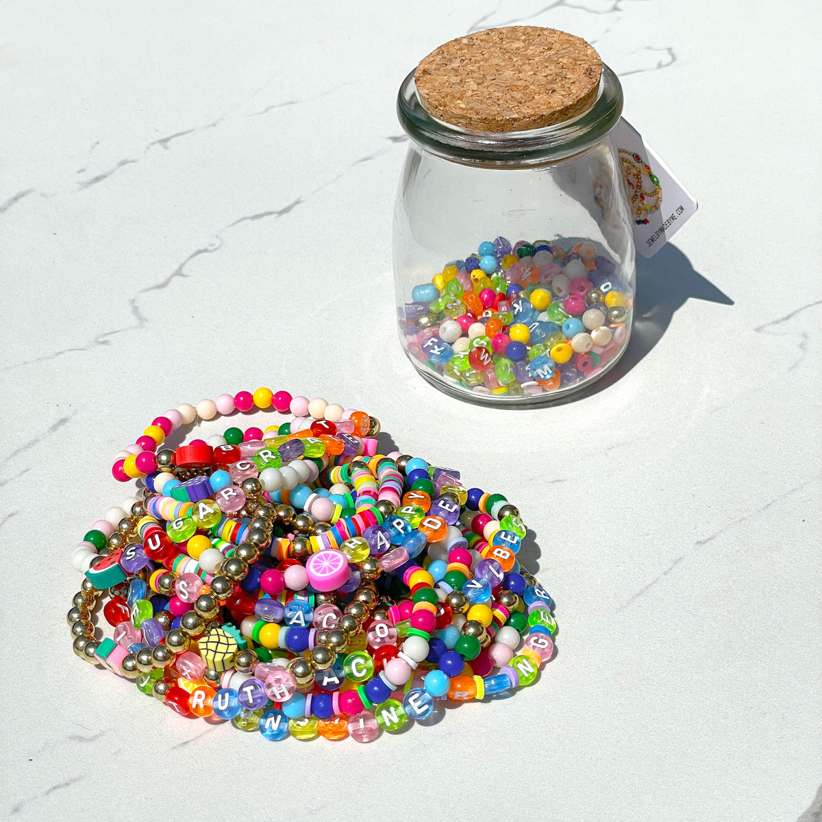 Colorful CREATE Jar DIY Bead Kit