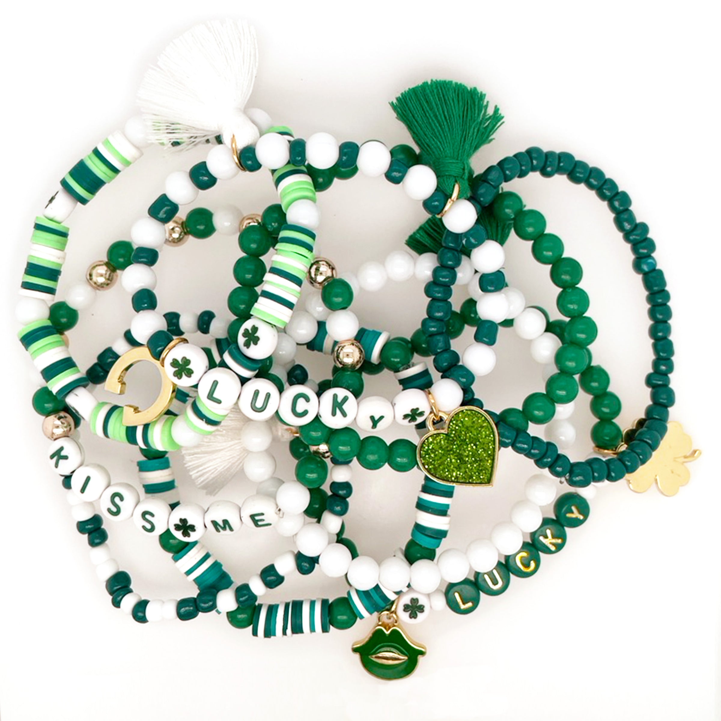 Jewelry Made by Me St. Patrick's Day Kiss Me Jar DIY Bead Kit
